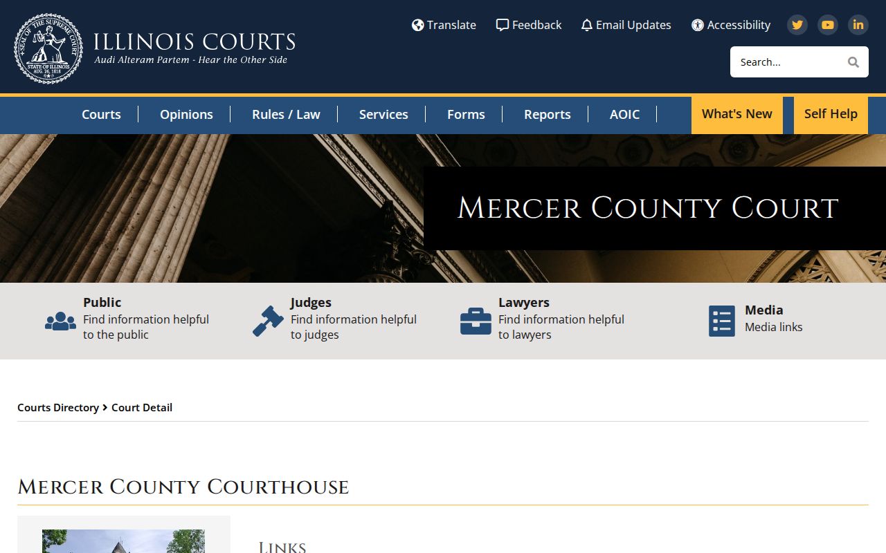 Mercer County criminal records courthouse directory