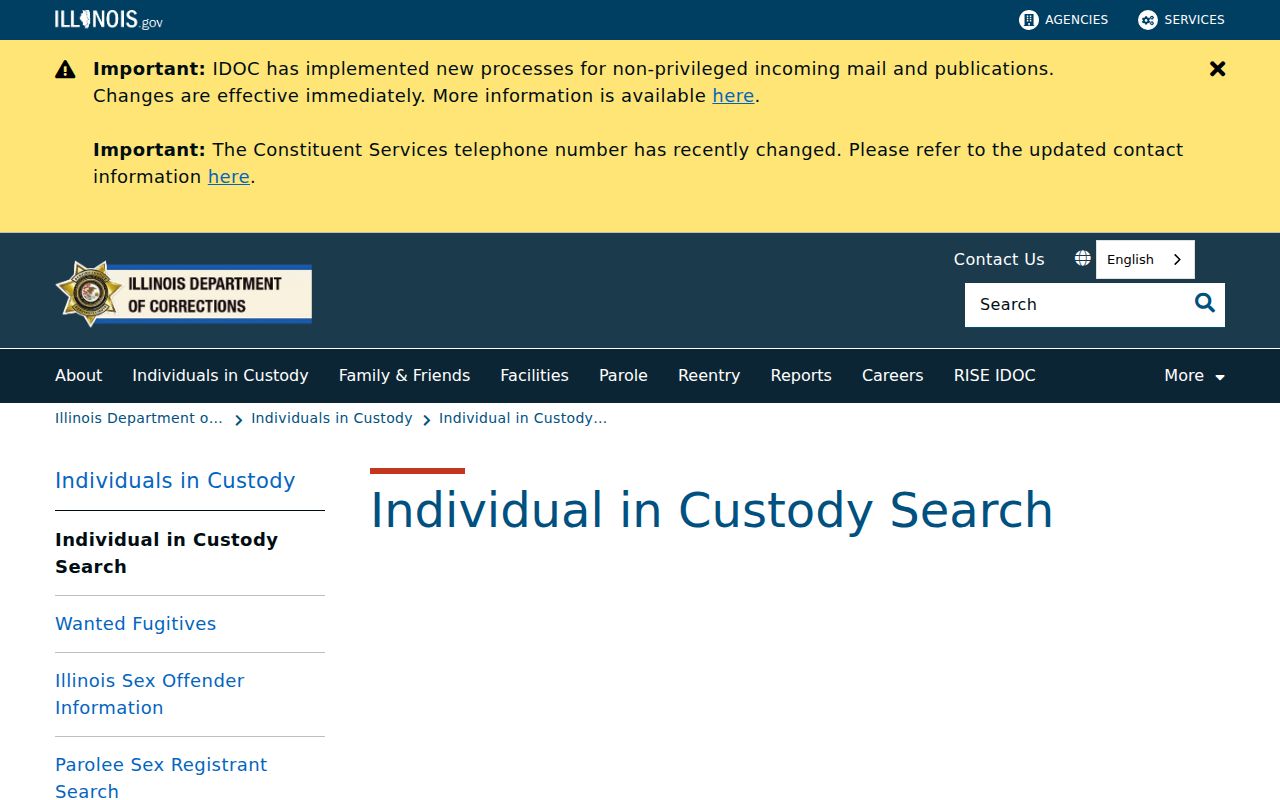 Mercer County criminal records IDOC custody search