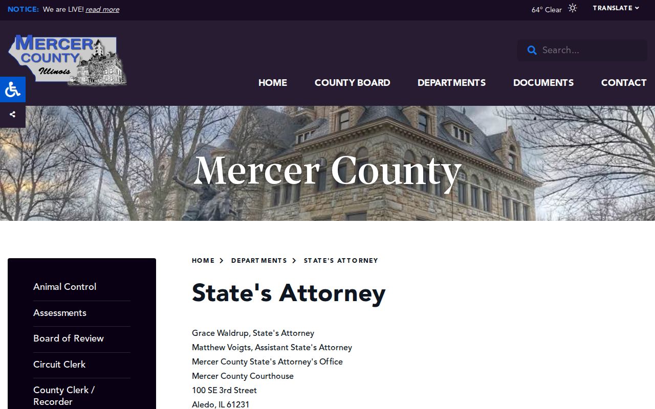Matherville criminal history State's Attorney records role